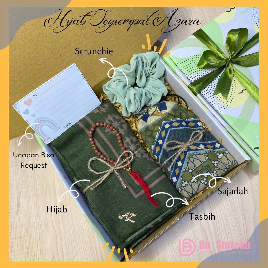 Hampers Hijab Segiempat Premium & Sajadah Kado Hari Guru / Hijab Souvenir Hari Raya Idul Fitri