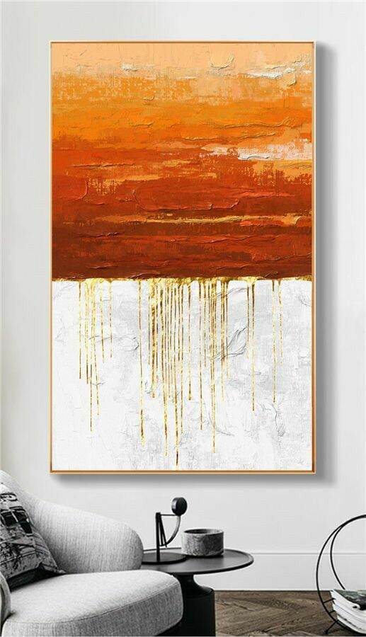 lukisan abstrak. dekoratif sudah dengan spanram kayu ukuran 60x80 cm sudah tinggal pajang