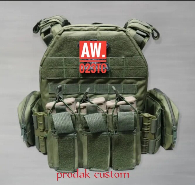 Body Vest Black Mamba / Body Vest Hijau Army Tactical / Rompi Militer ...