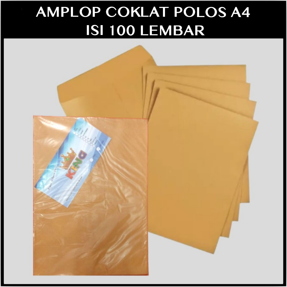 Amplop Coklat Polos A4 1 Pak isi 100 Lembar | Lazada Indonesia