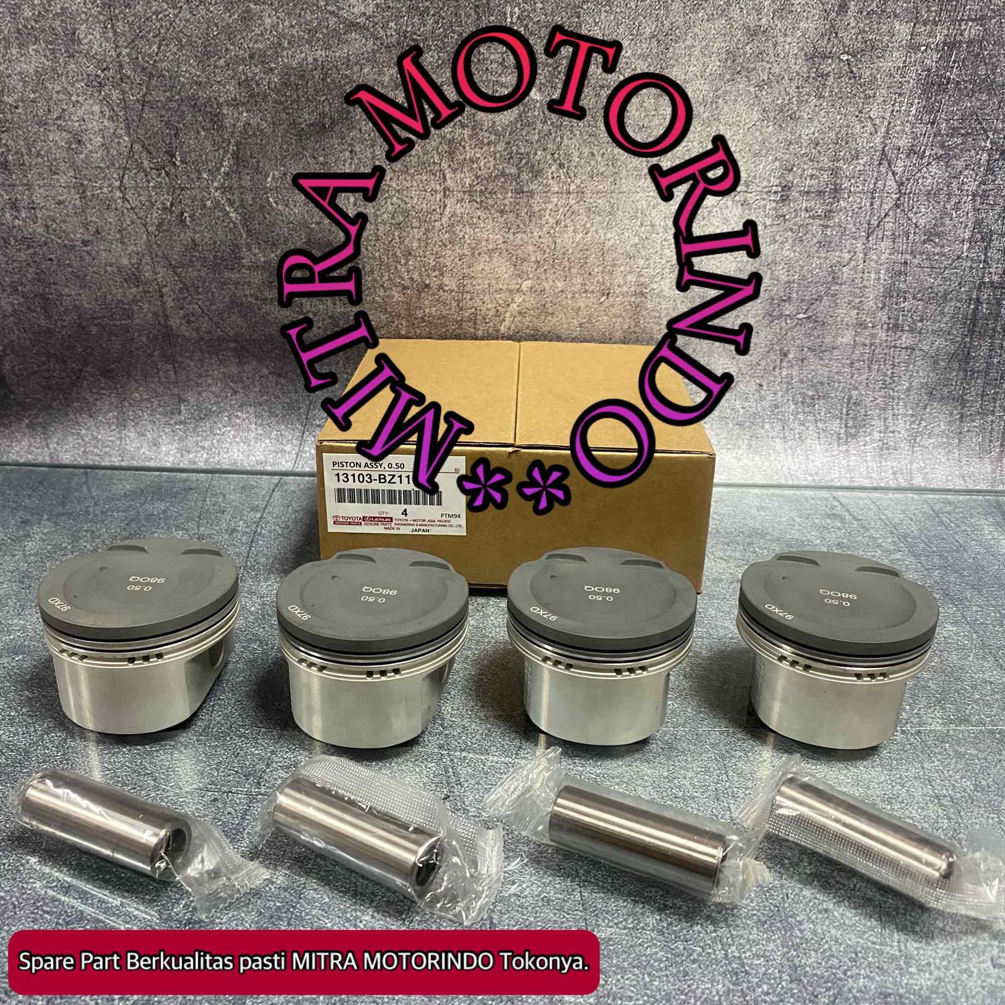 Piston Assy/ Piston Seher 1Set/4Pcs Toyota Avanza 1.3cc Vvti 13103-BZ110 STD-1.00 Harga 531,000 rupiah*Gratis Ongkir