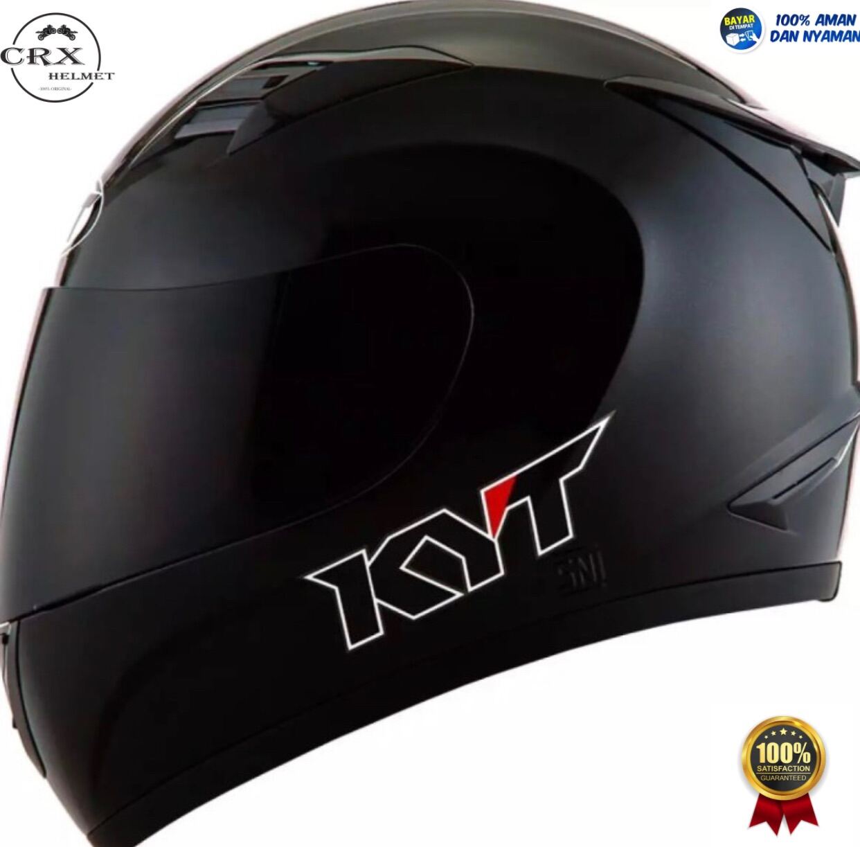 helm full face kyt black