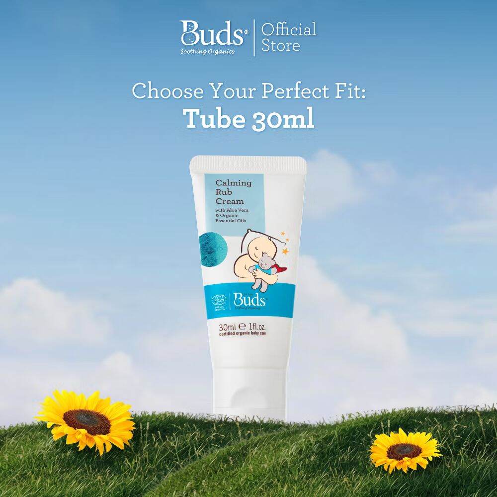 BUDS SOOTHING ORGANICS CALMING TUMMY RUB CREAM BABY TUBE KRIM PEREDA KOLIK BAYI DAN ANAK 30ml 50ml