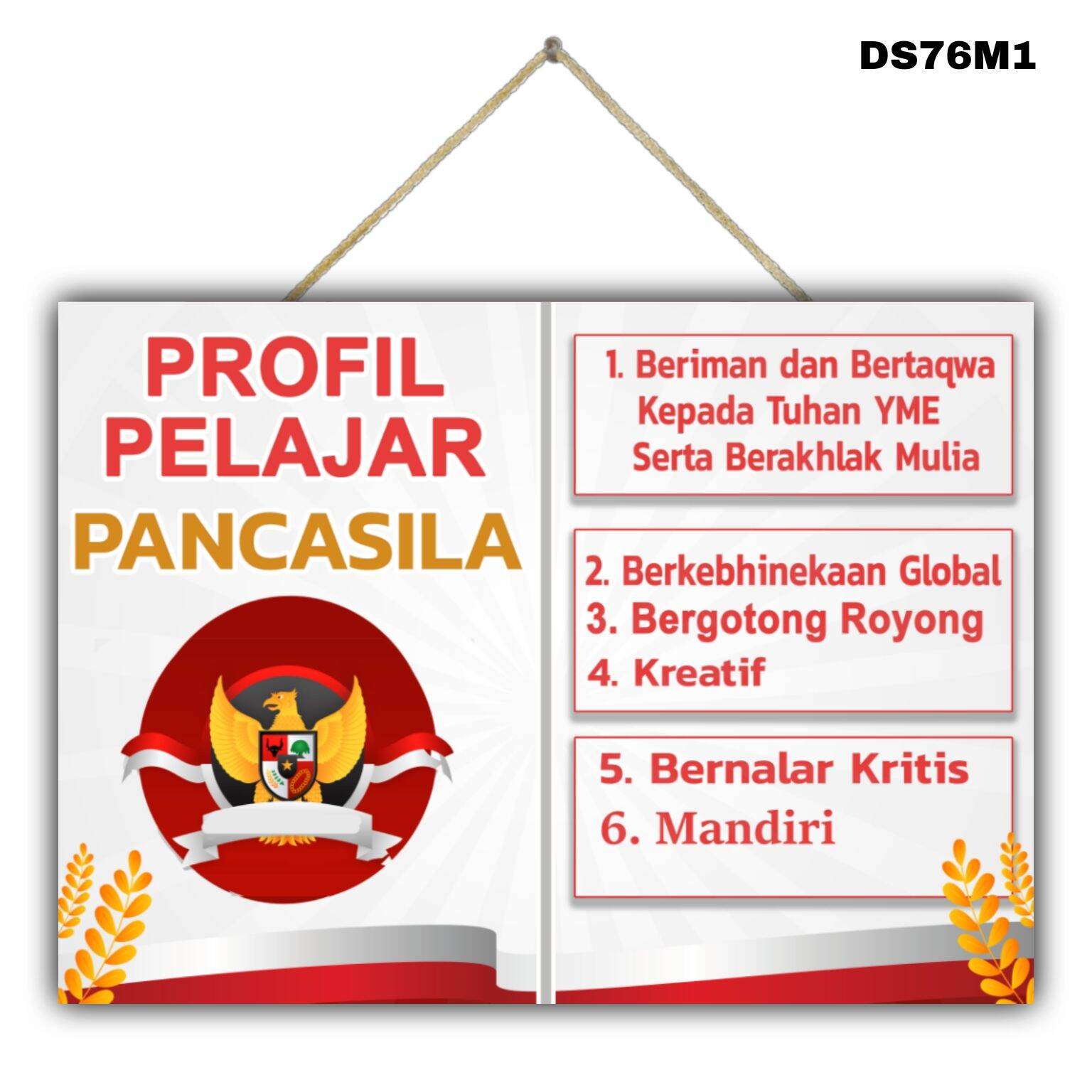 Hiasan Dinding Wall Decor Profil Pelajar Pancasila Gantungan Dinding