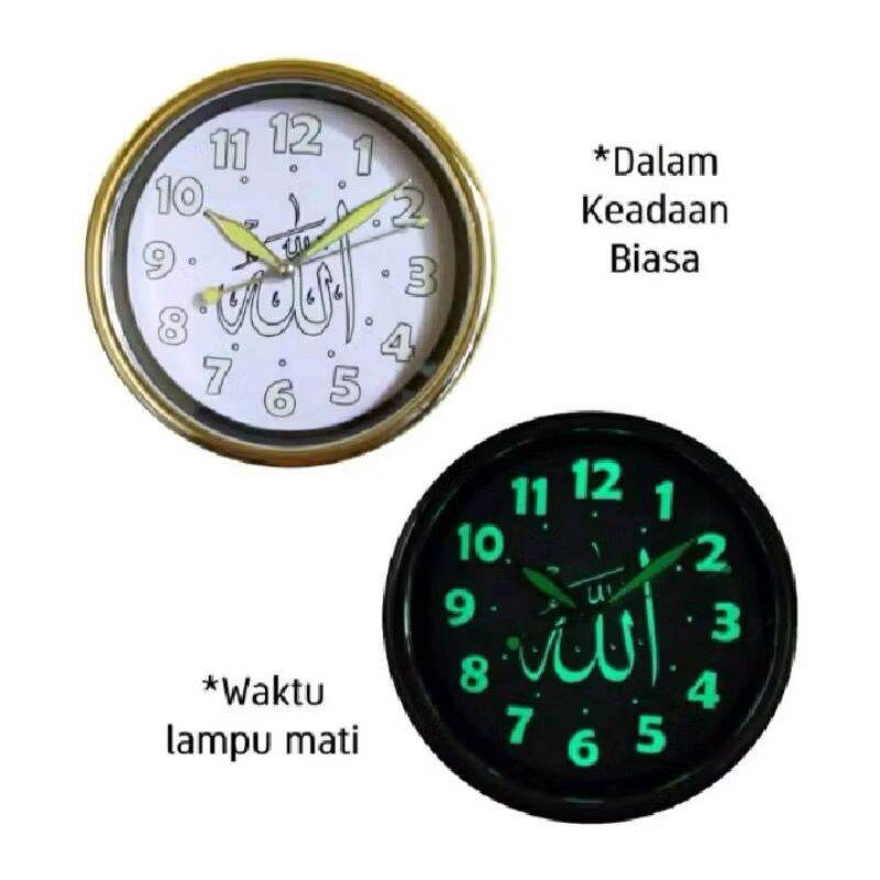 Jam Dinding Glow in The Dark Dekorasi Minimalis Polos