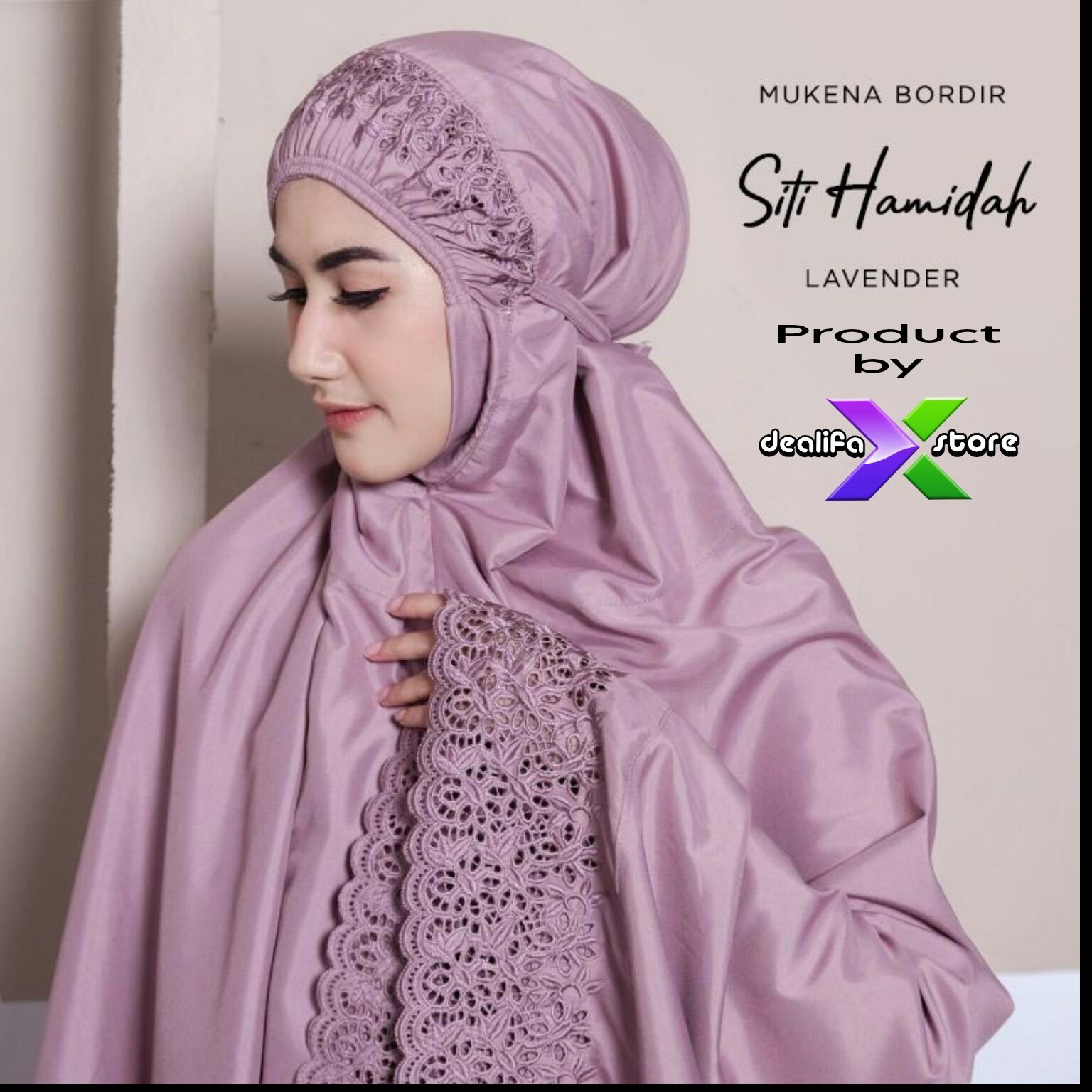 Dealifa - Mukena Adult Siti Khadijah Premium Cotton Embroidery Exclusive Siti Hamidah