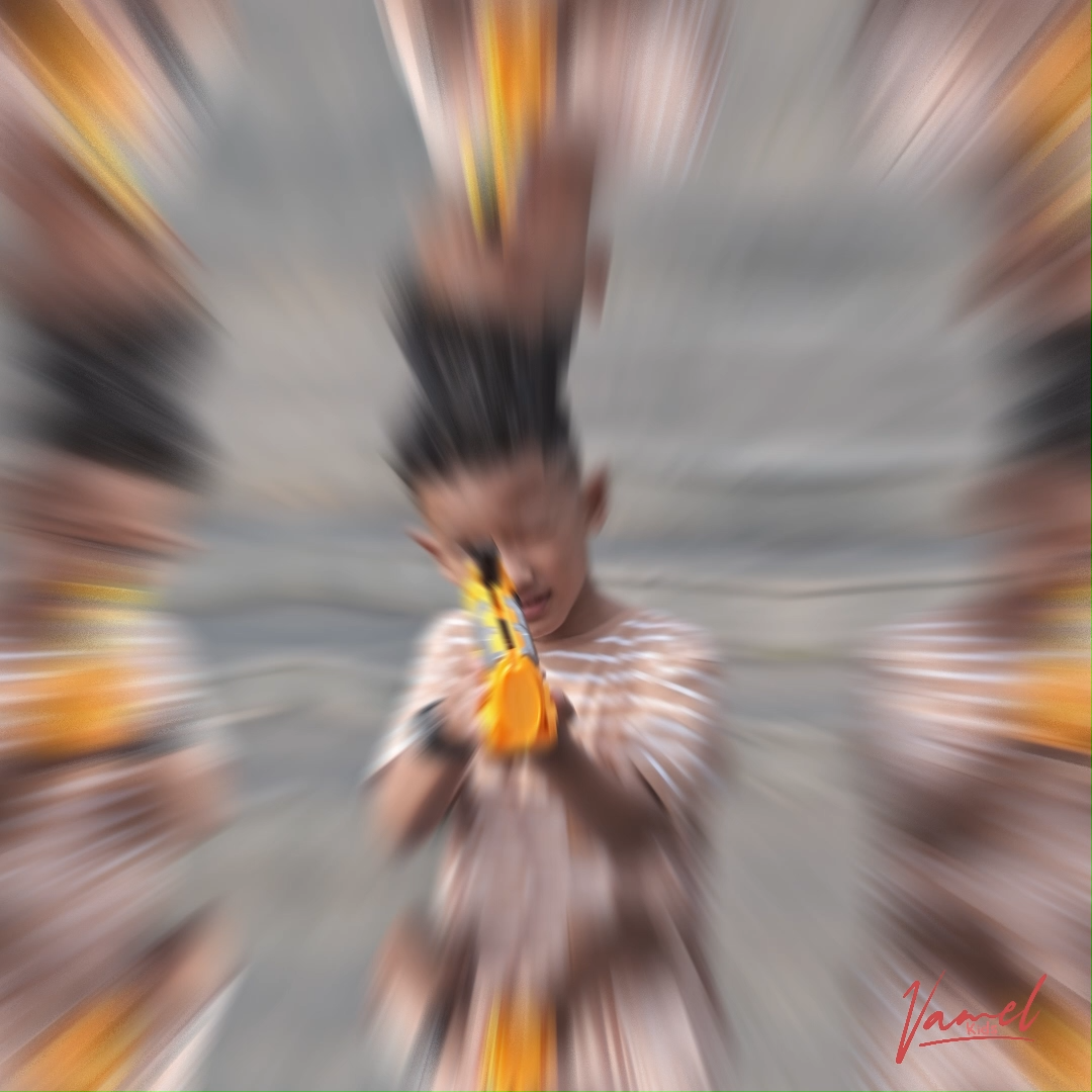 Vamel - Over size Stripe Pocket / Kaos anak salur unisex / baju anak stripe / kaos anak salur