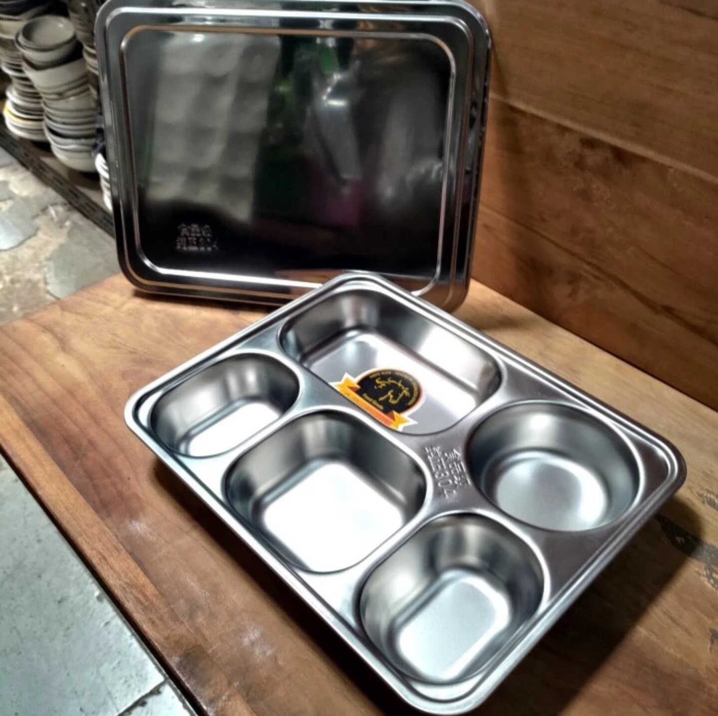 SUS 304 Food Tray Mesh Mess Tray Plato Tempat Makan Sekat 5 sus-304-food-tray-mesh-mess-tray-plato-tempat-makan-sekat-5