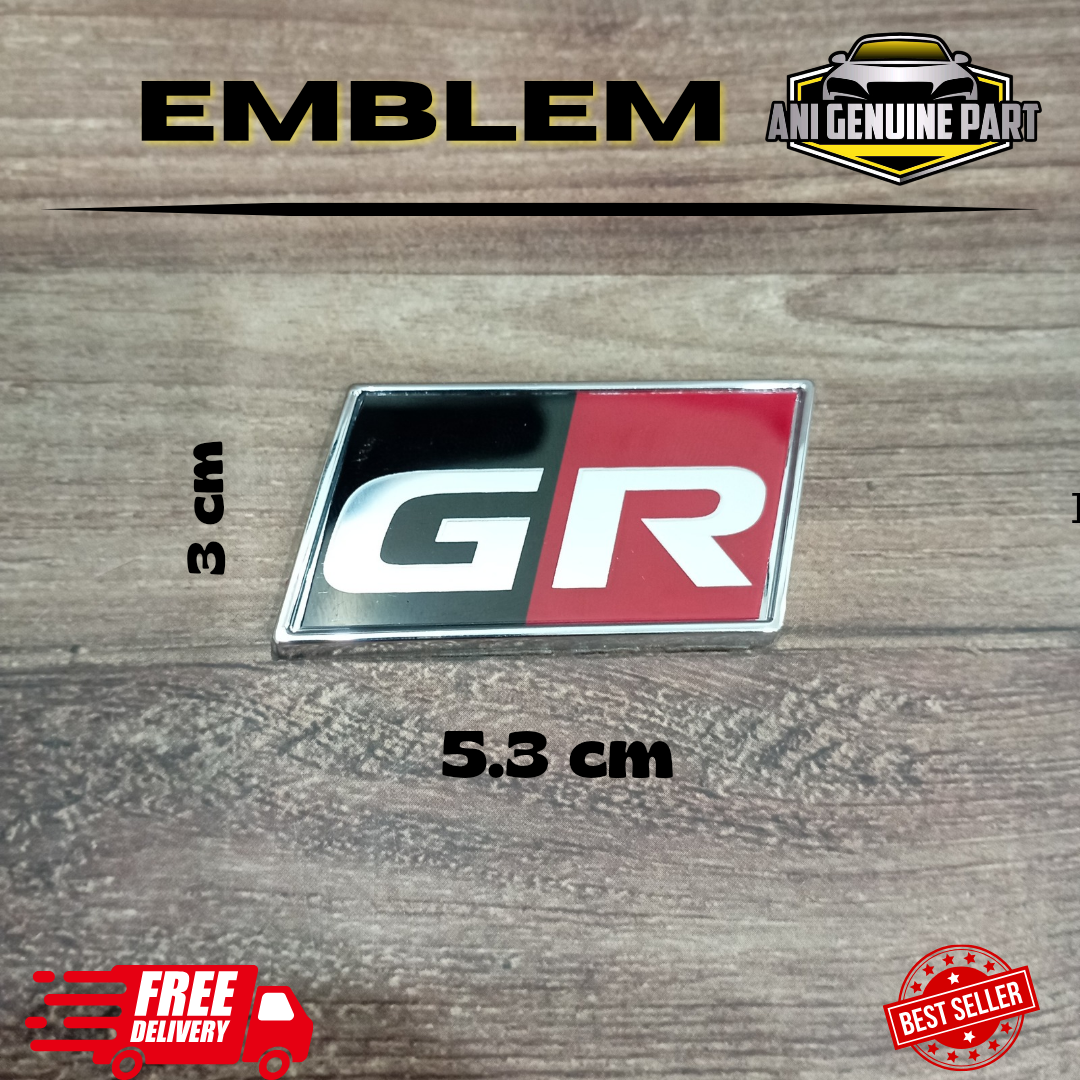 Emblem / Logo Bagasi GR Sport Untuk Mobil Toyota Type GR Sport ORIGINAL Harga  55,000 Ringgit*Penghantaran Percuma