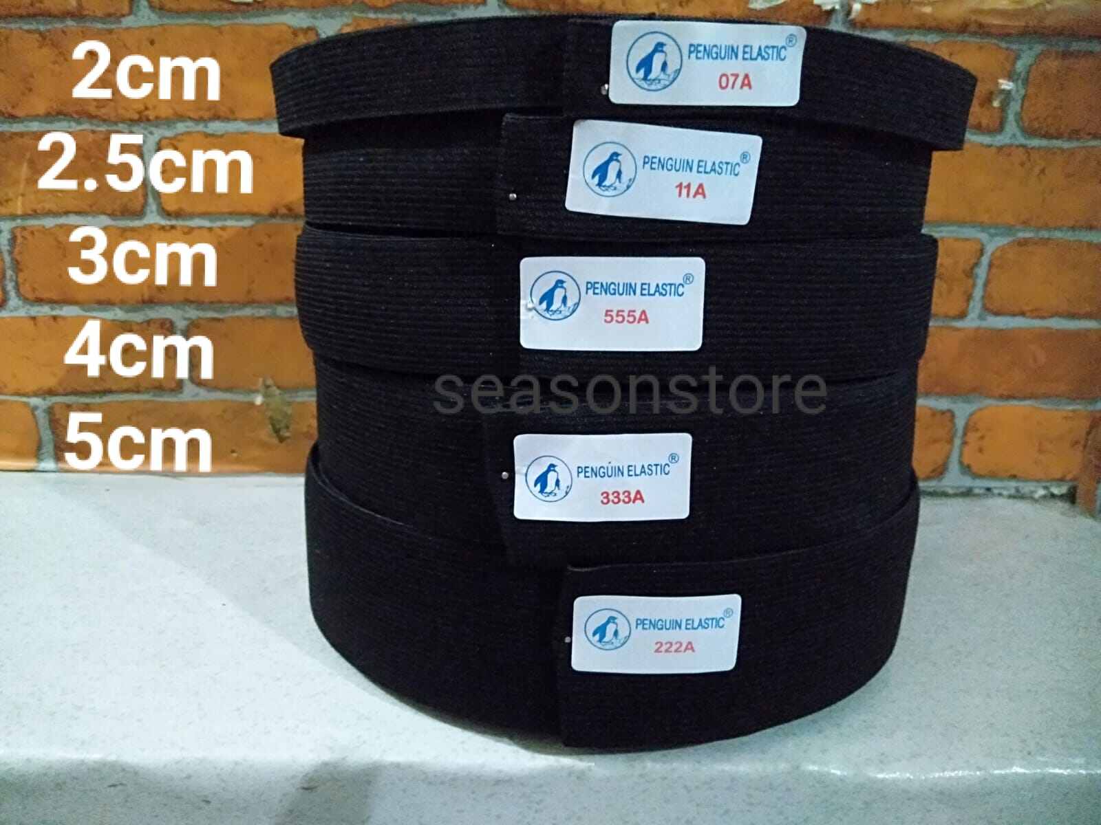 karet celana kolor ukuran 2cm/2.5cm/3cm/4cm/5cm