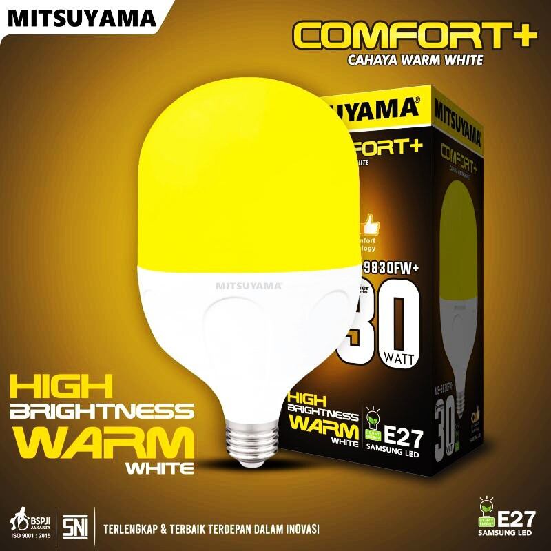 Bohlam Kapsul Led 30 Watt Mitsuyama MS-9830FW+ Warm White Kuning - Led Capsul Mitsuyama Comfort+ 30 Watt Warm White