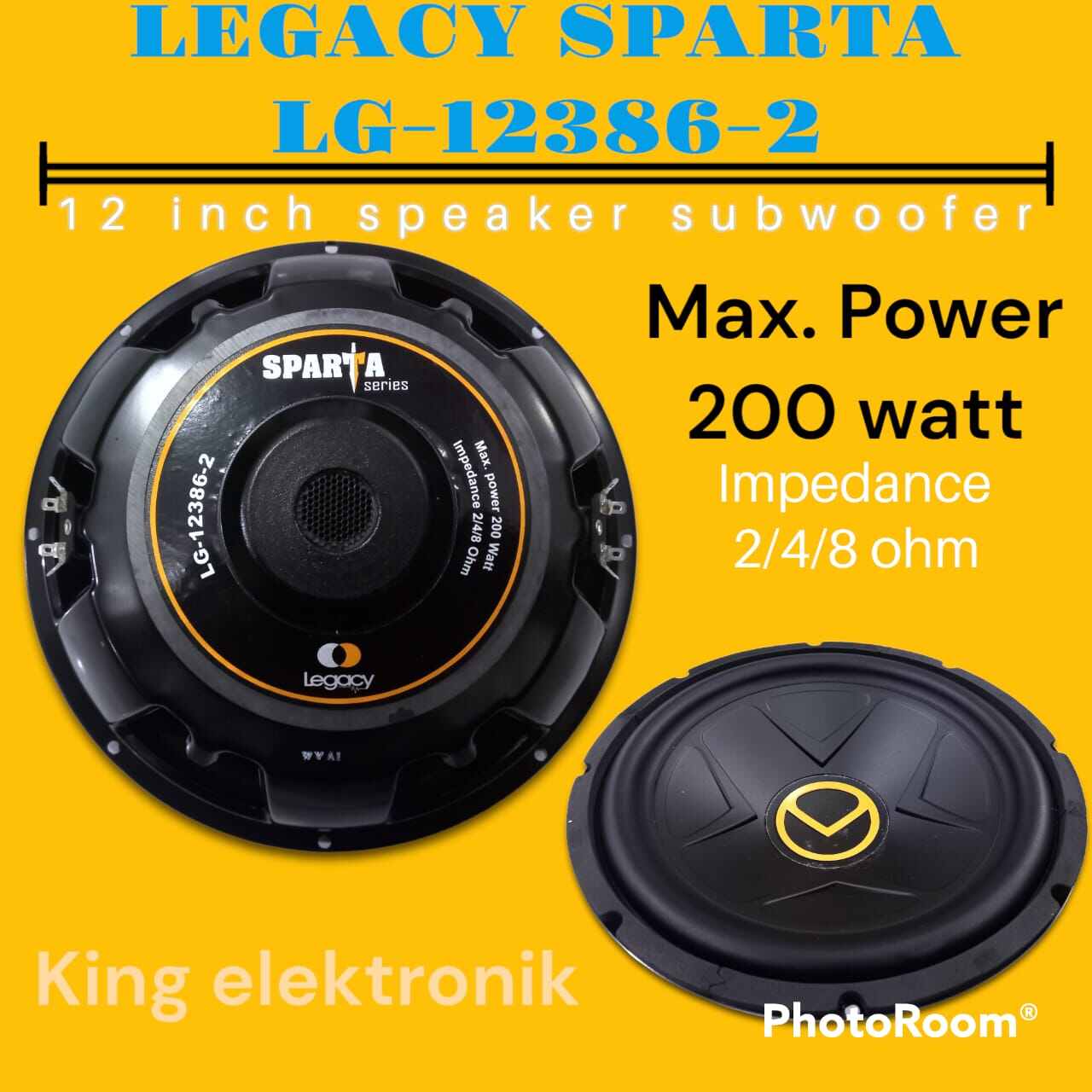SPEAKER SUBWOOFER 12 INCH LEGACY SPARTA LG123862 DOUBLE COIL (HARGA