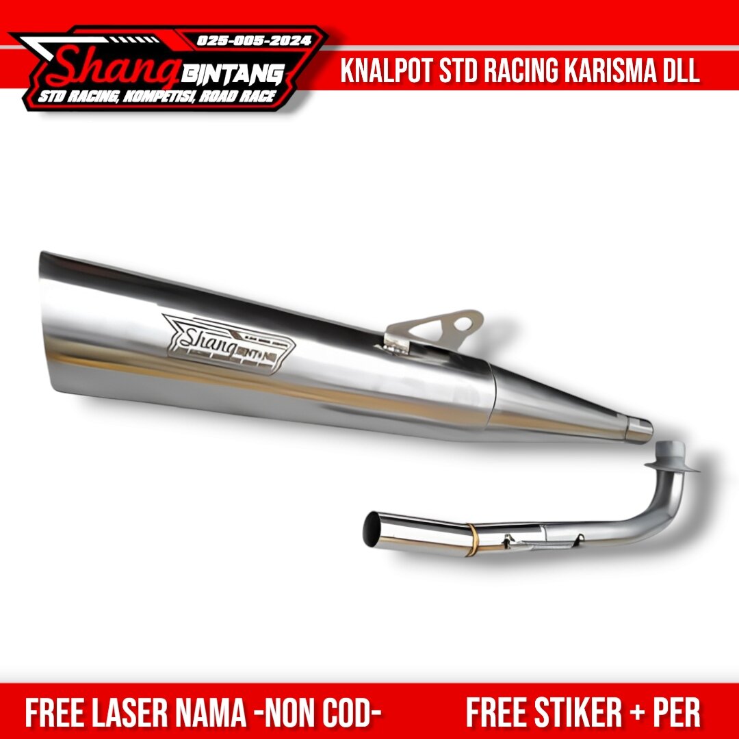 Knalpot Standar Racing Karisma Supra x 125 Supra Fit Prima Shang Bintang Original - Jenama Shang Bintang Harga 490,000 Ringgit*Penghantaran Percuma