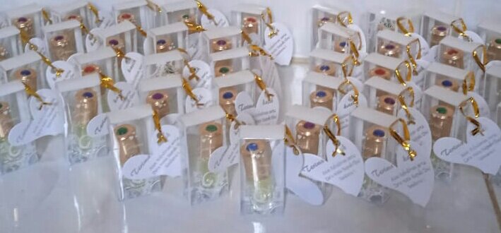 Souvenir Parfum Mini Pernikahan, Aqiqah Botol Tola Permata Imut Paket 100 pcs