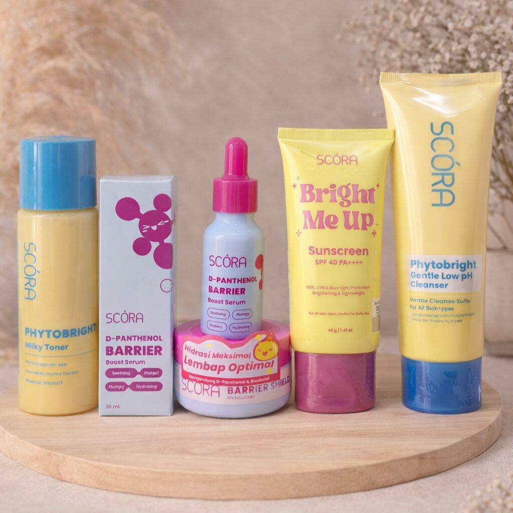 Scora Paket Skincare Untuk Semua Jenis Kulit/Skincare Berjerawat/Flek Hitam/Glowing