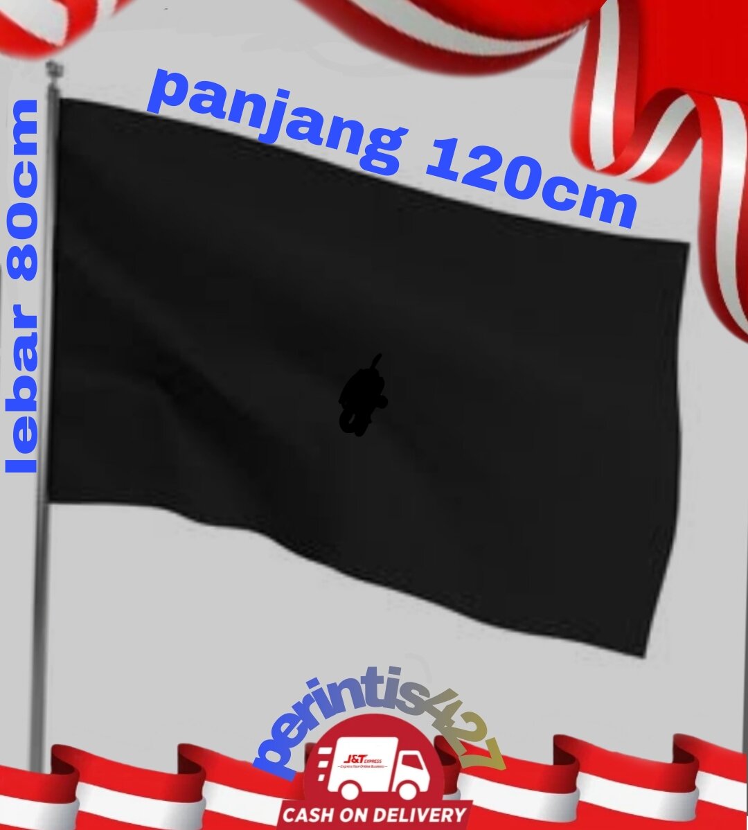 BENDERA HITAM POLOS