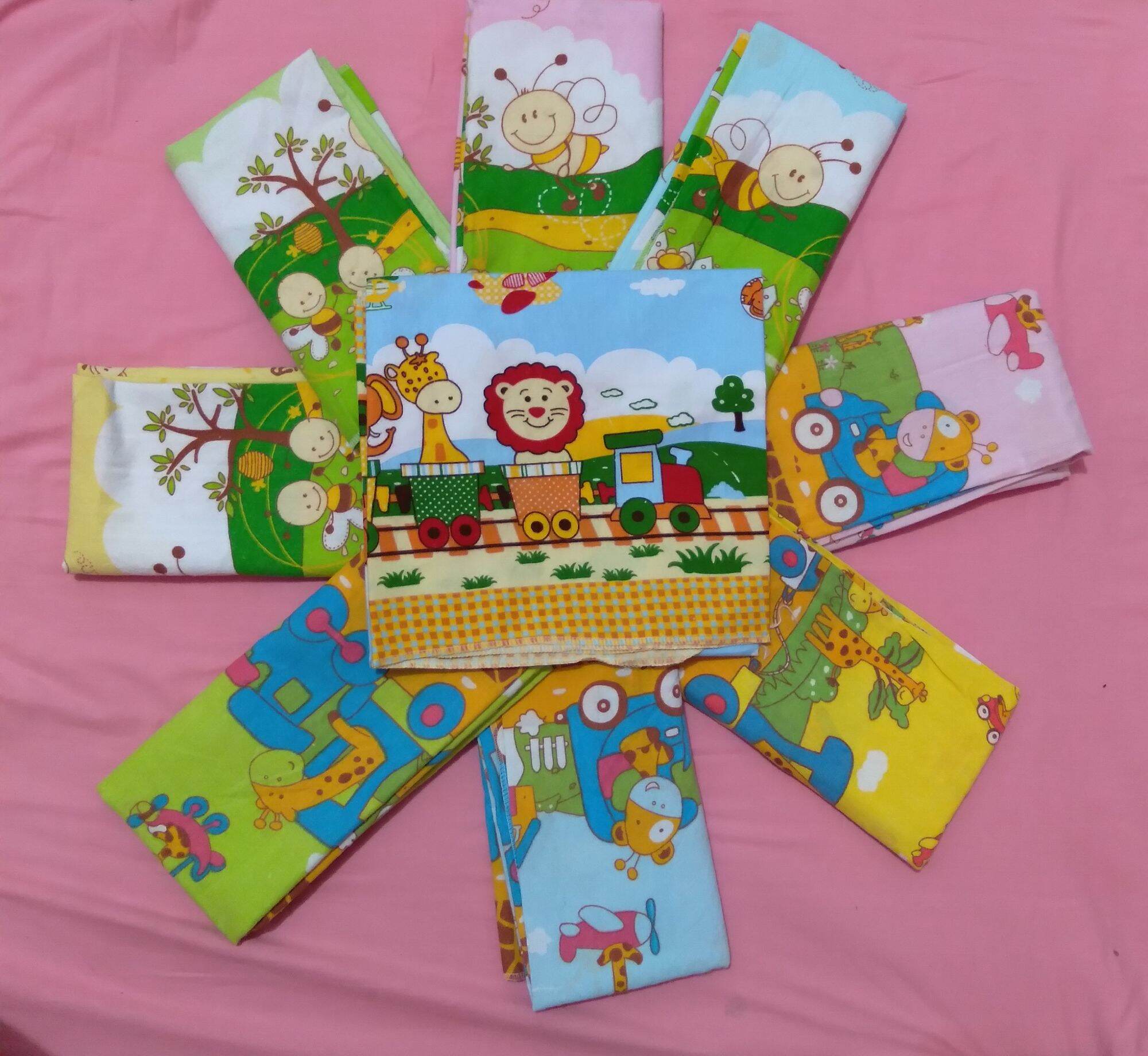 Bedong bayi isi 6pcs Bedong bayi baru lahir/tilam ompol ukuran (60x90 ) GRADE B