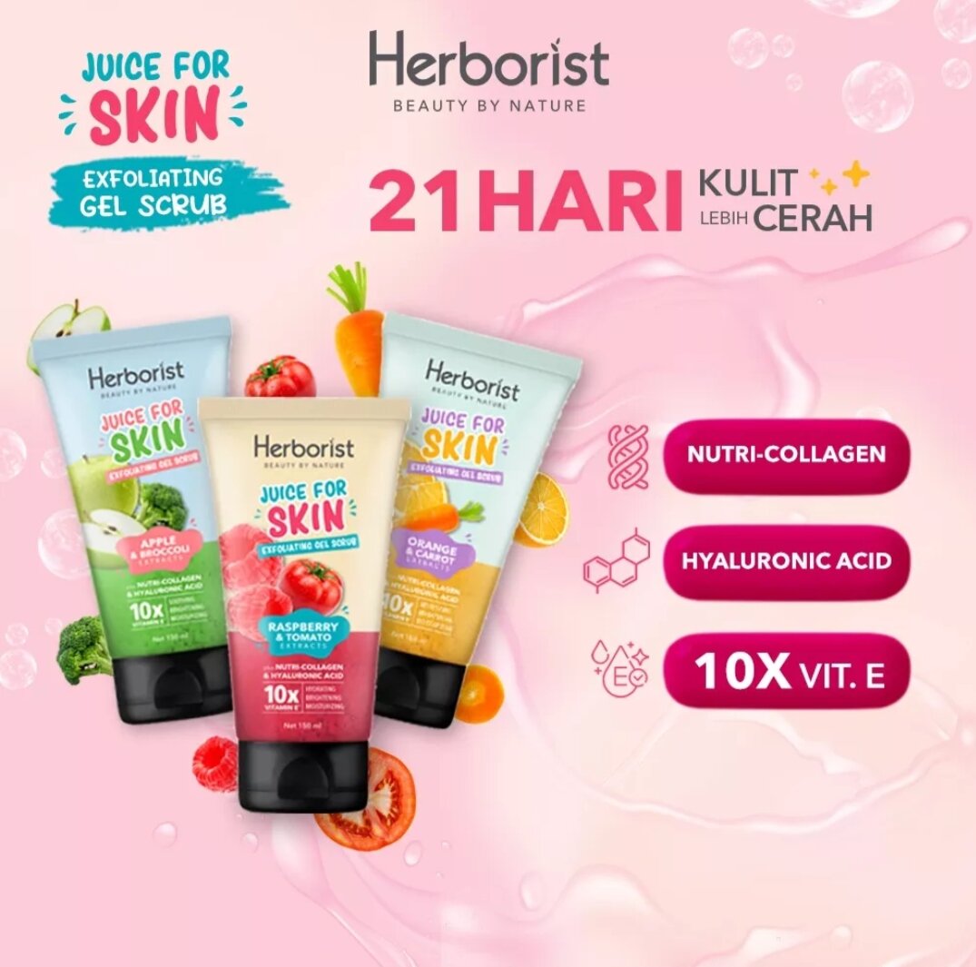Herborist Juice For Skin Exfoliating Gel Scrub 150ml Original Scrub