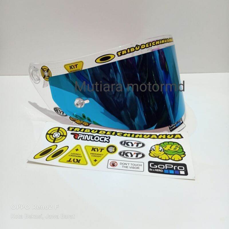 [COD] DISTRIBUTOR KYT TT COURSE TEAR OFF IRIDIUM FREE STIKER VISOR Harga 25,000 rupiah*Gratis Ongkir