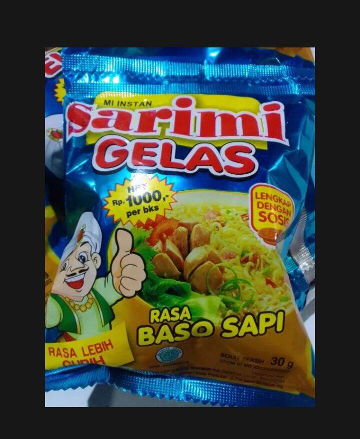 Sarimi Gelas Sachet 30g Rasa Baso Sapi Paket 12 Sachet Lazada Indonesia