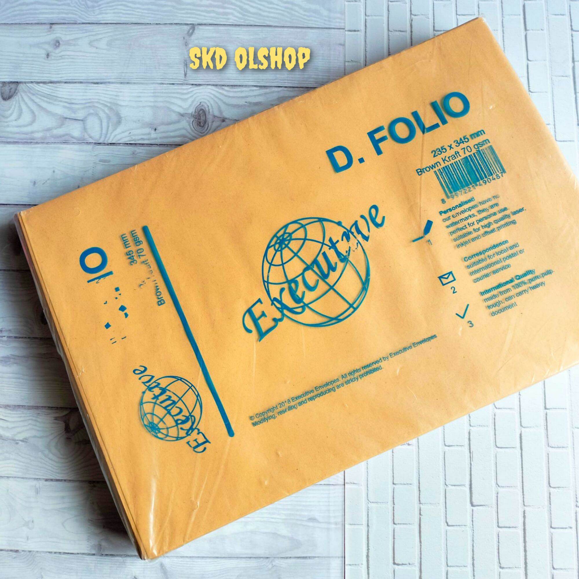 Amplop Coklat Folio Polos (Isi 100 Pcs/1 Pack)