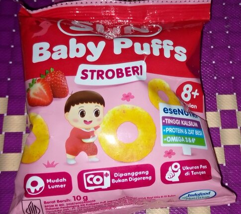 SUN baby puffs rasa strawberry 10 gram