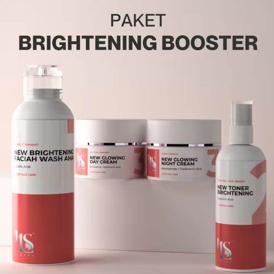 skincare wajah 1 paket bpom glowing  LS SKINCARE PAKET SKINCARE BPOM NEW BRIGHTENING BOOSTER CREA...