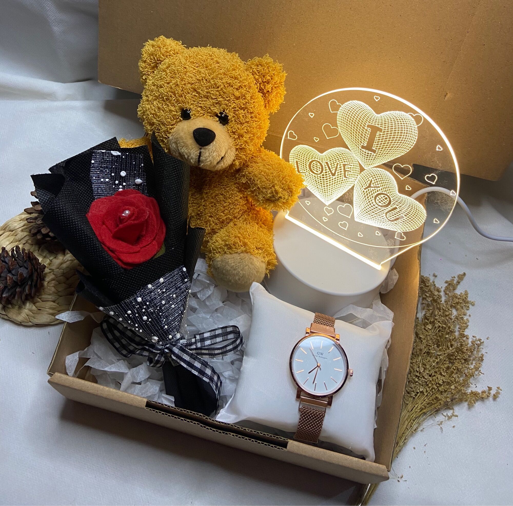 Hampers Cewek Hadiah Untuk Pacar Cewek hadiah box Lucu Buat Cewek Kado Eashtetic Lampu Hias Boneka Minβ¦