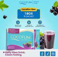 Cocoflim Fiber 1 Box isi 15 sachet / Coco Flim Suplemen Minuman Pelangsing Diet sehat Alami