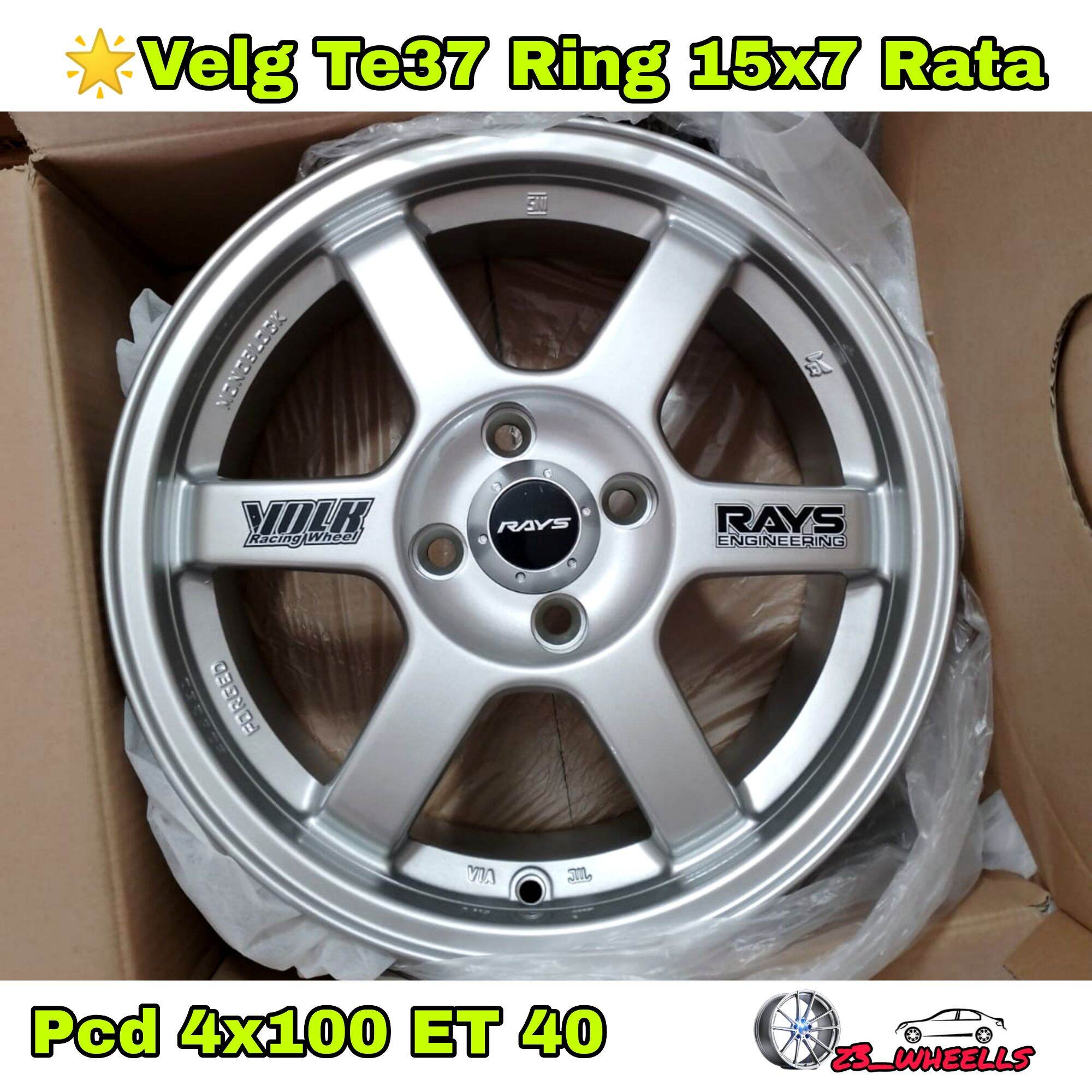 Velg Te37 Ring 15 Lebar 7 Rata Pcd 4x100 Et 40 Harga 3,900,000 rupiah*Gratis Ongkir
