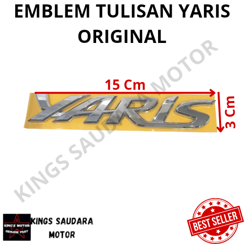 Emblem Bagasi Tulisan Yaris Original Best Seller Termurah Harga 35,000 rupiah*Gratis Ongkir