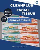 TISU CLEANPLUS 180 sheet 2 ply- PAKET 10 PCS - tisu lembut halus setara nice 180 sheet - diJAMIN