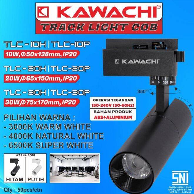 Lampu Led Sorot Kawachi Spotlight Track Light Cob Lazada Indonesia