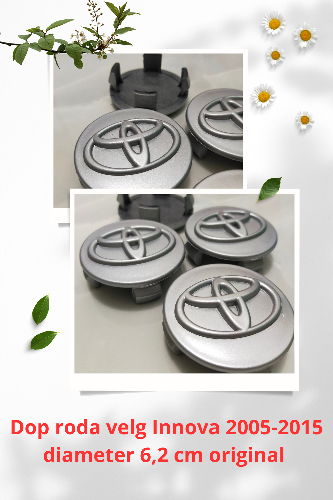 tutup velg dop roda Innova lama 2005-2015 diameter 6,2 cm original Harga 7,500 rupiah*Gratis Ongkir