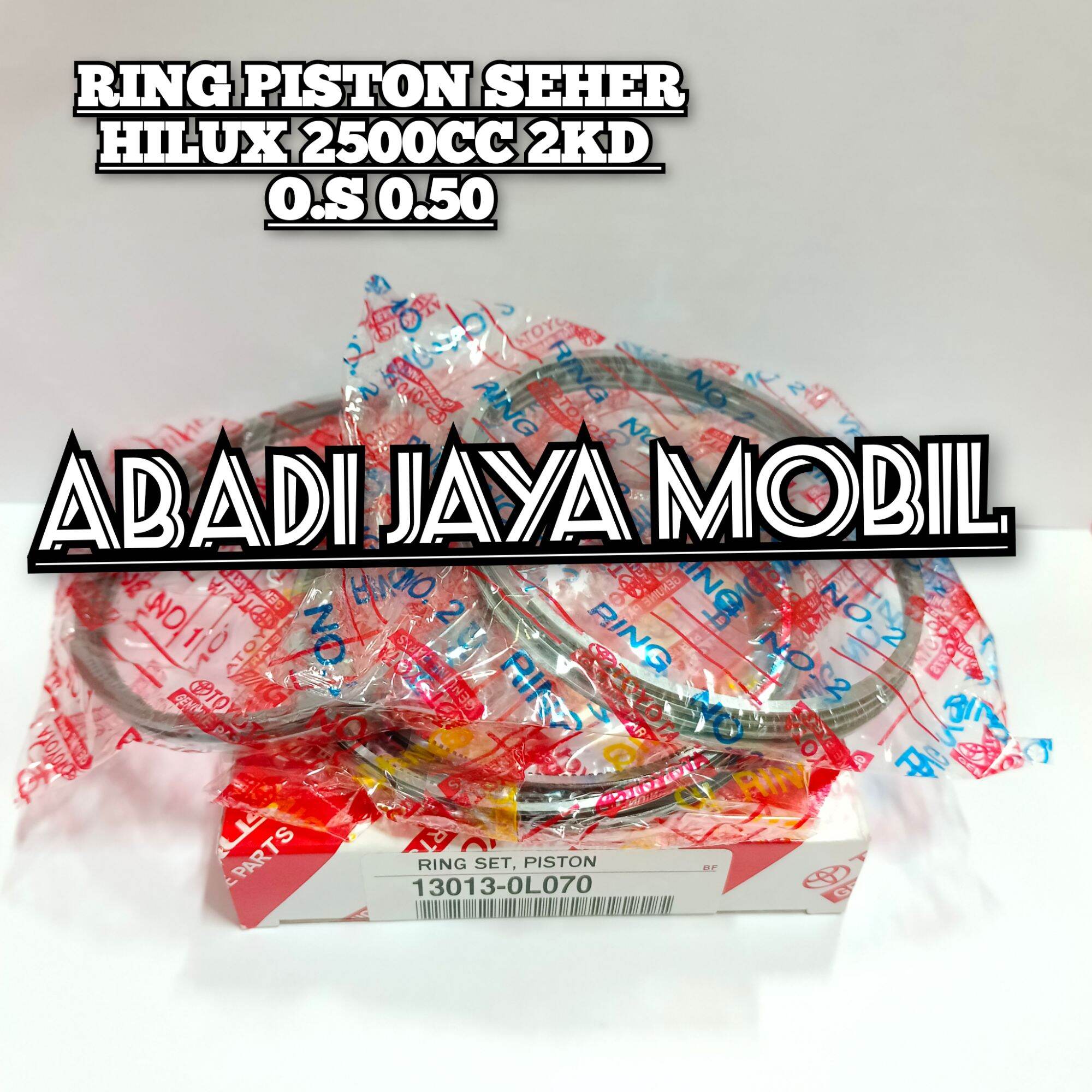 RING PISTON RING SEHER 0.50 TOYOTA HILUX 2.5 2500CC 2KD OVERSIZE 0.050 13013-0L070 Harga 485,000 rupiah*Gratis Ongkir