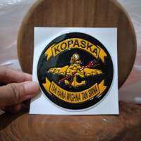 Stiker Kopaska Timbul Hitam Motor Glossy Tahan Air AlFatih Army