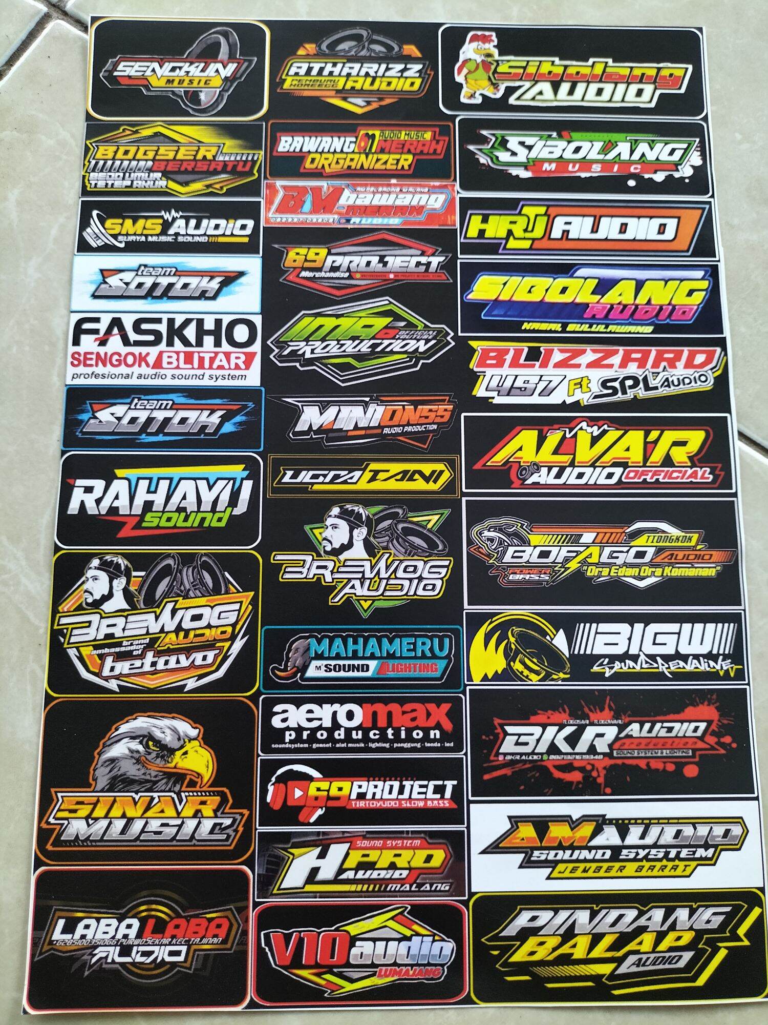 Stiker Sound | Stiker 1 Lembar | Stiker Pack Ukuran 21cmx31cm | Lazada ...