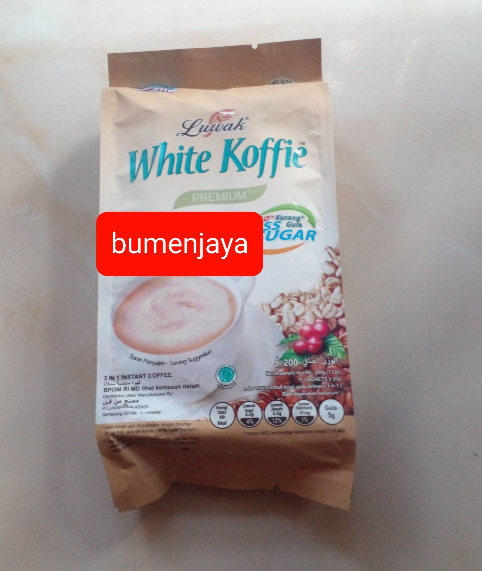 luwak white coffee less sugar kopi luwak per pack Lazada Indonesia