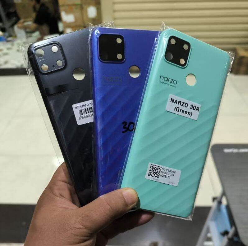 REALME NARZO 30A BackDoor Back Cover Casing Tutup Belakang Kesing HP Real  Me Narzo 30A RMX3171 ORIGINAL Tombol