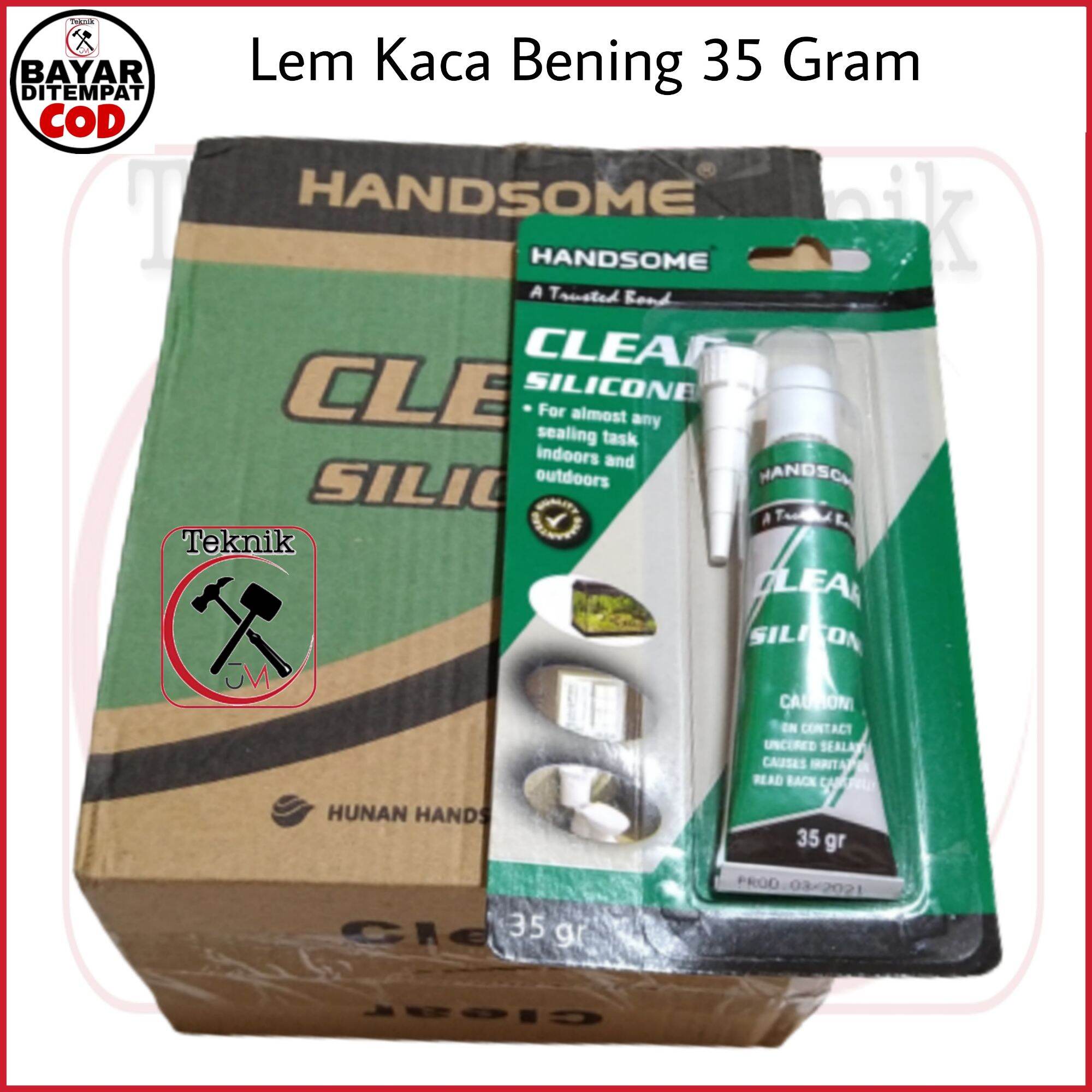 Lem Kaca Silicone Clear Bening 35 Gram Black Hitam 35 Gram Merah