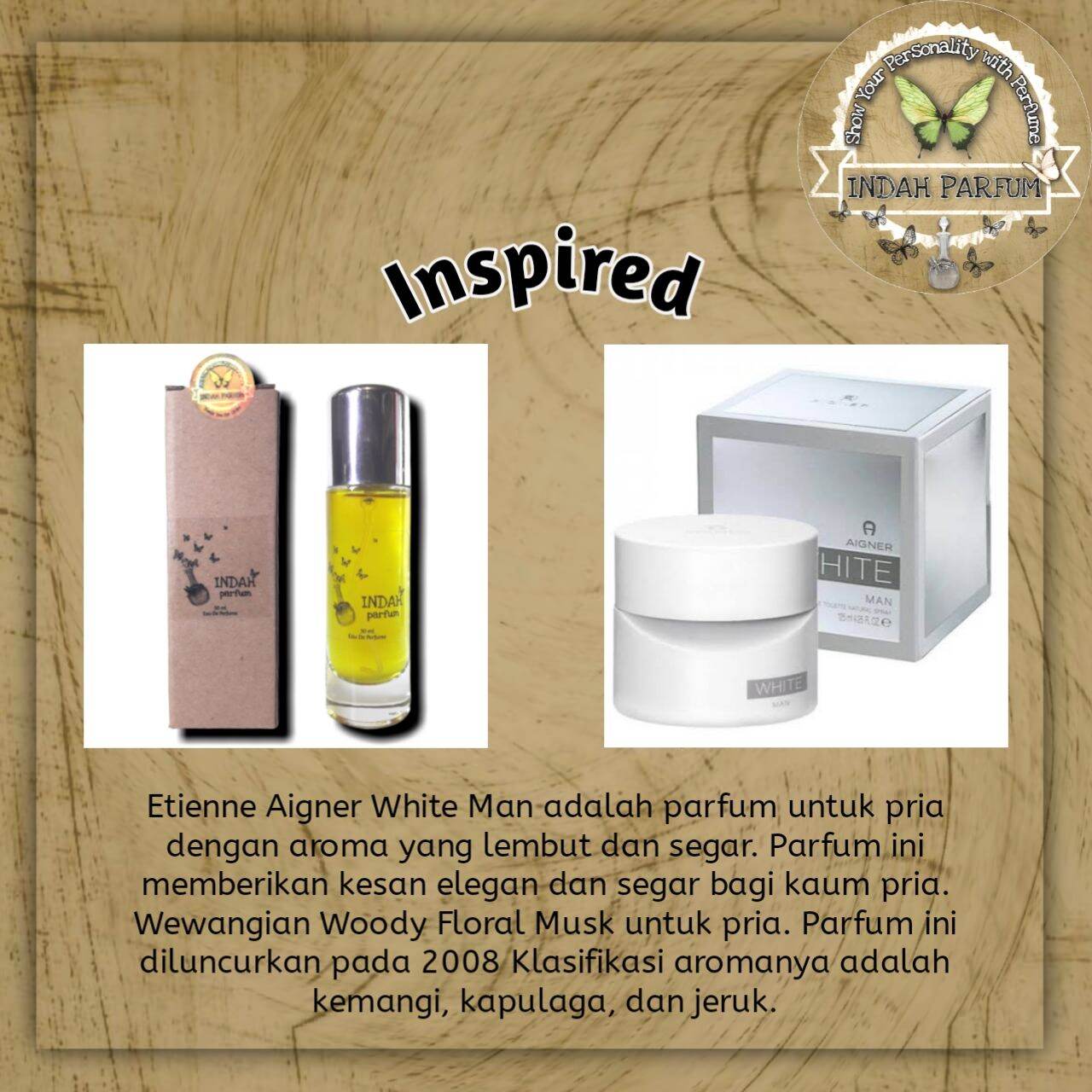 Indah Parfum Inspired by AIGNER WHITE MAN kualitas Super Lazada