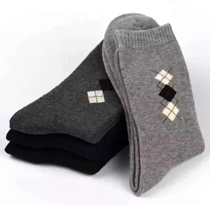 Men Socks 3 Pasang Kaos Kaki Panjang Motif Kantoran Harga 12,500 rupiah*Gratis Ongkir