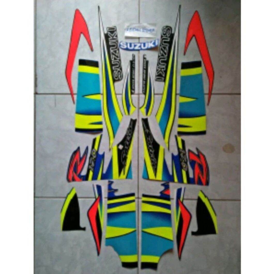 Striping Ori Suzuki Satria R 120 2003 Lumba lumba old stiker bawaan ...