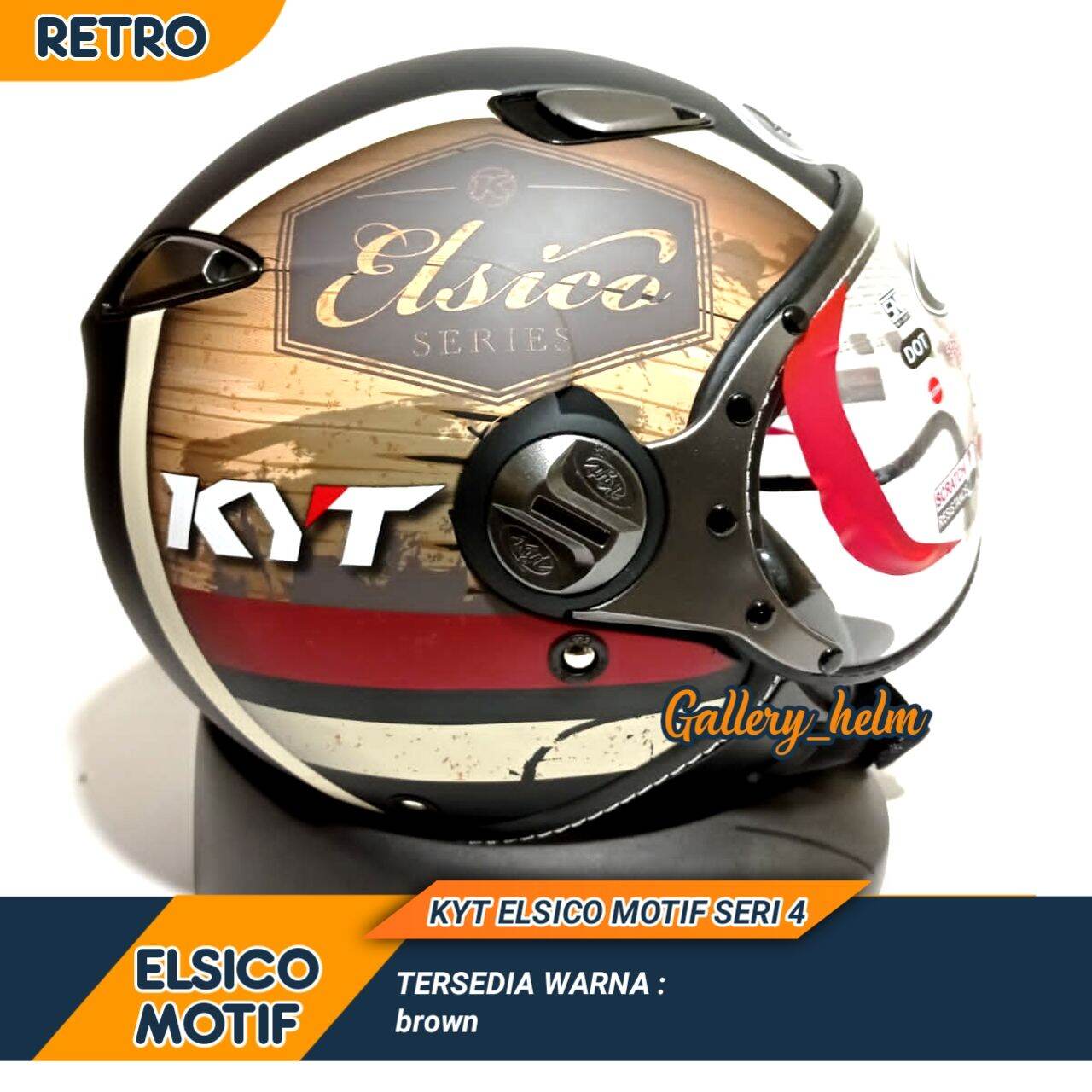 HELM KYT ELSICO #4 BROWN | HELM KYT 