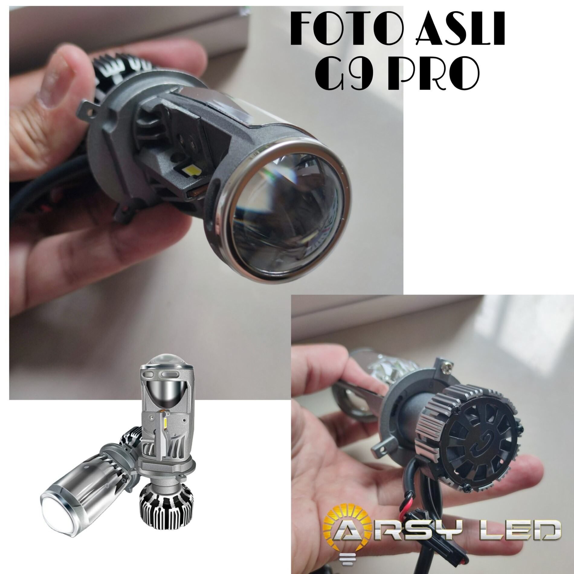 2 buah Lampu Utama LED H4 Mini Proyektor Cut off Rapi 16000 lm 5500k Bright xpander brio avanza Xenia