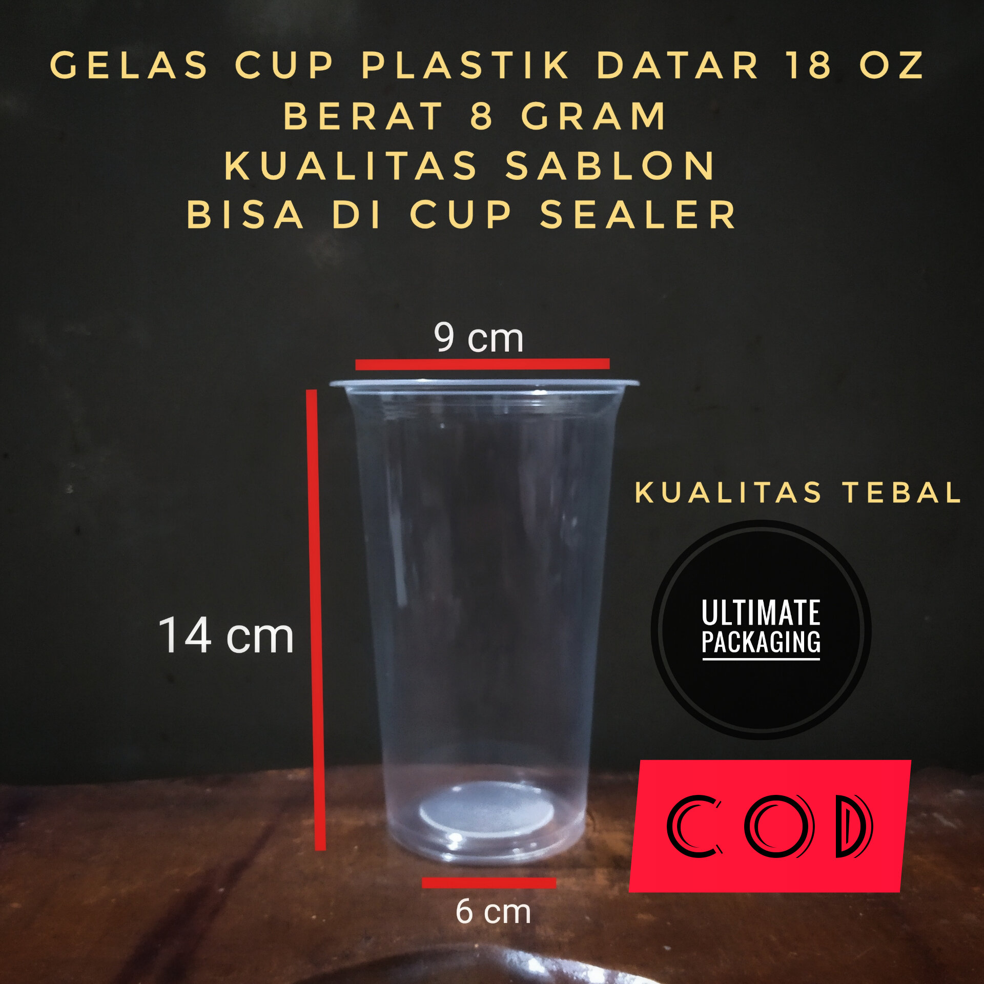 Gelas Cup Plastik Datar 18 Oz Isi 50 Pcs Lazada Indonesia 2414