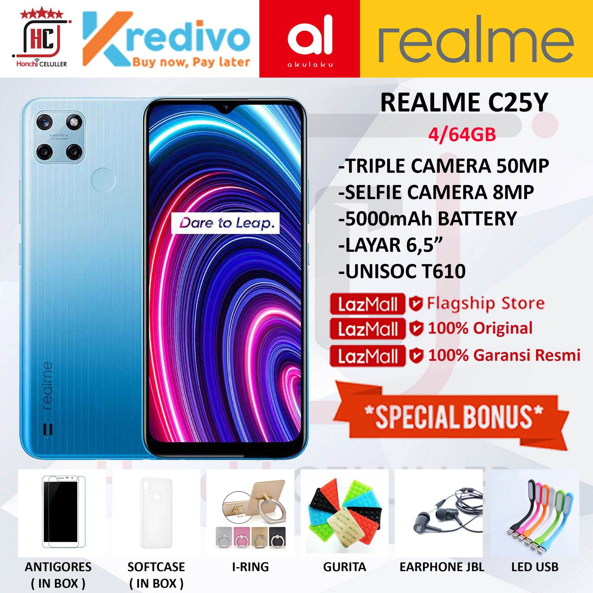 REALME C25Y 4/64GB GARANSI RESMI REALME INDONESIA FULL BONUS Giá 1,349,000 Đồng*Miễn phí vận chuyển