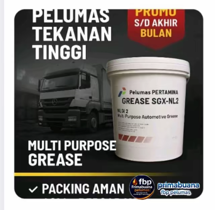 Grease Pertamina SGX NL-2 NLGI-2 ISI-18kg packaging pail Harga 1,200,000 rupiah*Gratis Ongkir
