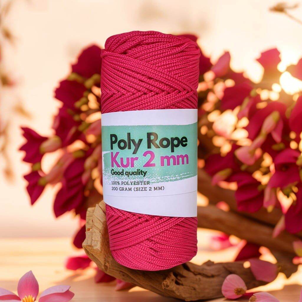 BENANG RAJUT POLY ROPE 2MM 200 GRAM