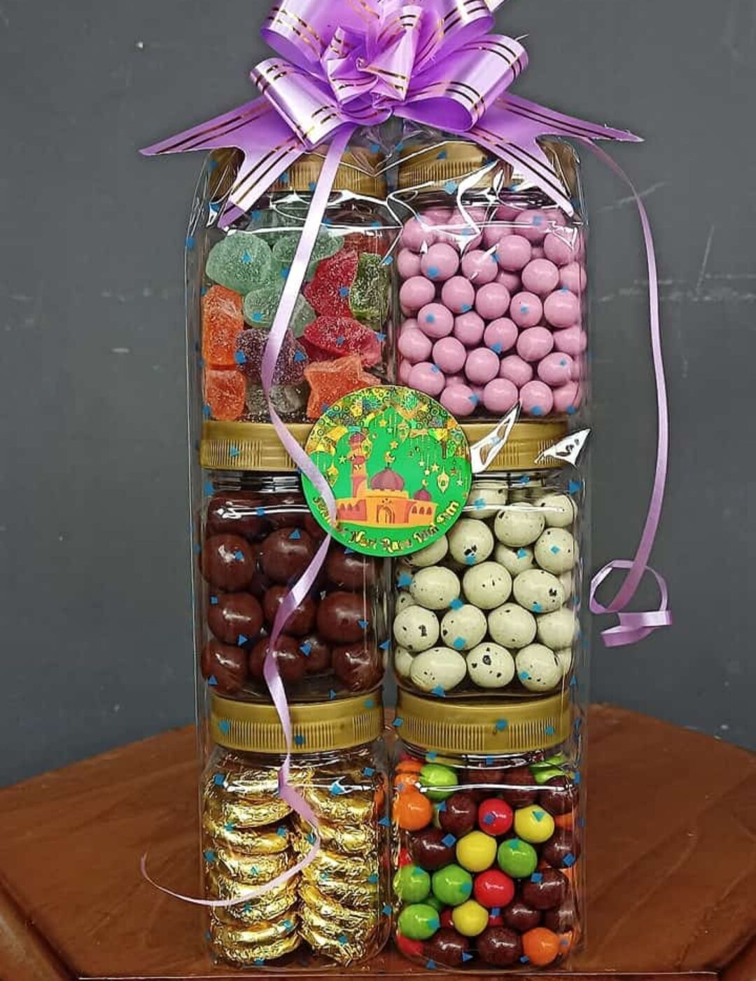 paket coklat Legie hadiah isian full susun 6 toples jar 200ml